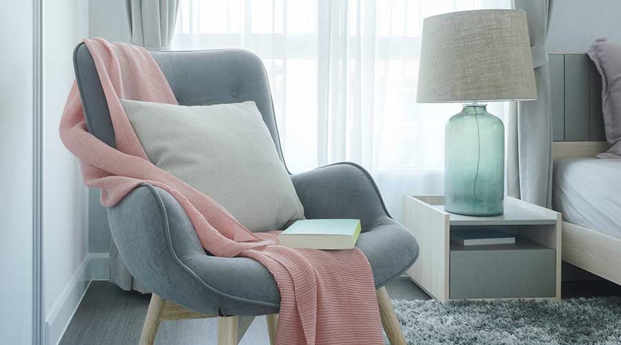 bigstock-Gray-Easy-Armchair-With-Pink-S-189392677